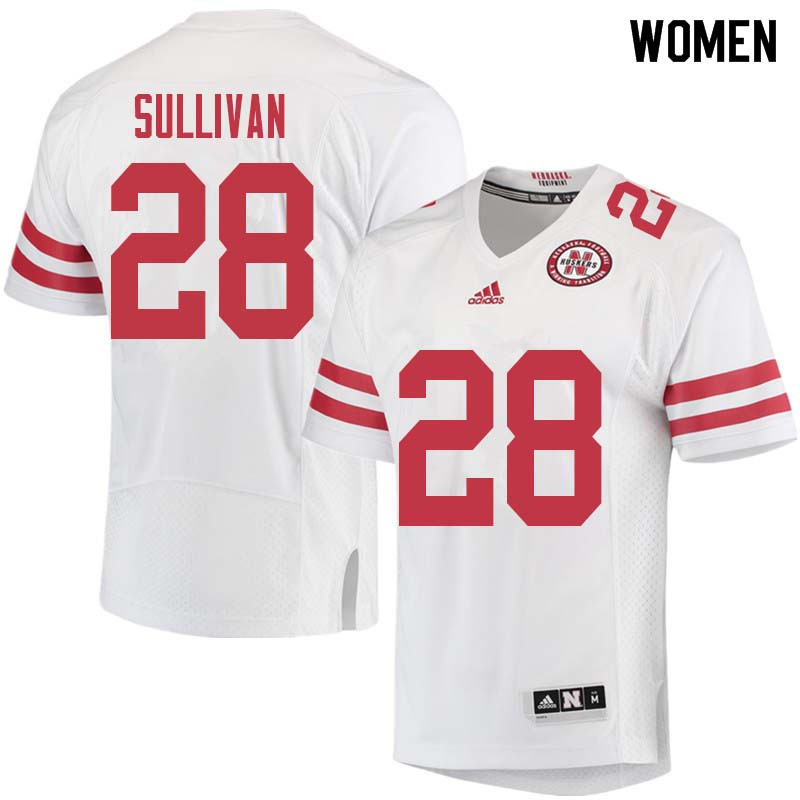 Women #28 Eli Sullivan Nebraska Cornhuskers College Football Jerseys Sale-White - Click Image to Close